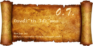 Osváth Tímea névjegykártya